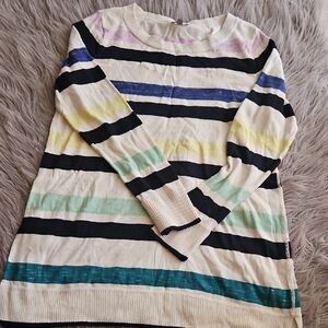 Talbots Striped Multicolor Sweater